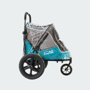 innopet hondenbuggy en fietskar sporty evolution ocean blue regenhoes